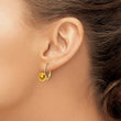 14k 7mm Citrine Leverback Earrings - Birthstone Company