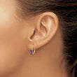 14k 6x4mm Oval Amethyst Leverback Earrings - Birthstone Company