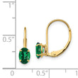 14k Mount St. Helens Oval Leverback Earrings