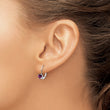 14k White Gold 5mm Heart Amethyst Leverback Earrings - Birthstone Company