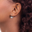 14k White Gold 5mm Heart Cubic Zirconia Leverback Earrings - Birthstone Company