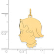 14k .013 Depth Engravable Girl Head Charm