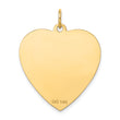 14k Etched .018 Gauge Engravable Heart Disc Charm