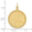 14k Patterned .013 Gauge Engravable Rope Disc w/Satin Back