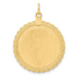 14k Patterned .013 Gauge Engravable Rope Disc w/Satin Back