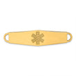 14k Non-enameled Medical Jewelry ID Plate