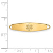 14k Non-enameled Medical Jewelry ID Plate