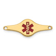 14k Red Enamel Medical Jewelry ID Plate