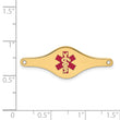 14k Red Enamel Medical Jewelry ID Plate