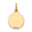 14k w/Enamel .027 Gauge Circular Engravable Disc Charm