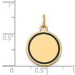 14k w/Enamel .027 Gauge Circular Engravable Disc Charm