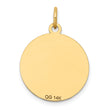 14k w/Enamel .027 Gauge Circular Engravable Disc Charm