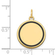 14k w/Enamel .027 Gauge Circular Engravable Disc Charm