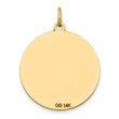 14k w/Enamel .027 Gauge Circular Engravable Disc Charm