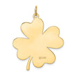 14k Plain .018 Gauge Engravable Clover Disc Charm