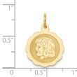14k Girl Head on .013 Gauge Engravable Scalloped Disc Charm