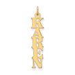 14K Vertical Name Plate Charm