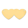 14K Double Heart Name Plate