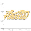 14K Polished Name Plate