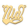 14K Polished Heart Name Plate