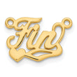 14K Polished Heart Name Plate