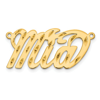 14K Diamond-cut Name Plate