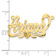 14K Diamond-cut Heart Name Plate