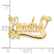 14K Diamond-cut Heart Name Plate