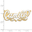 14K 3D Two-tone Polished Name Plate