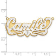 14K 3D Two-tone Satin Diamond-cut Name Plate