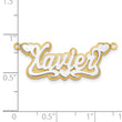14K 3D Two-tone Polished Name Plate