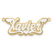 14K 3D Two-tone Polished Name Plate