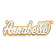 14K 3D Two-tone Polished Name Plate