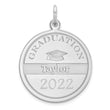 14k White Gold Personalized Graduation Charm