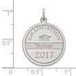 14k White Gold Personalized Graduation Charm