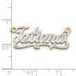 14KY and Rhodium 3D Diamond Name Plate