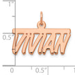 14K Rose Gold Polished Bellamy Font Name Plate