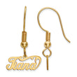 14K Name Plate Dangle Earrings