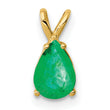 14K Emerald pendant