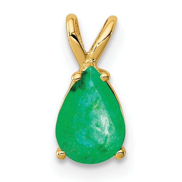 14K Emerald pendant