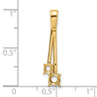 14k Diamond Two Stone Pendant Mounting