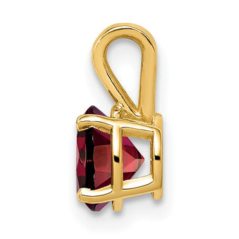 14K Garnet Diamond pendant - Birthstone Company