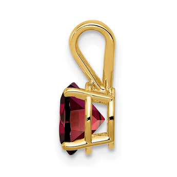 14K 7mm Garnet pendant - Birthstone Company