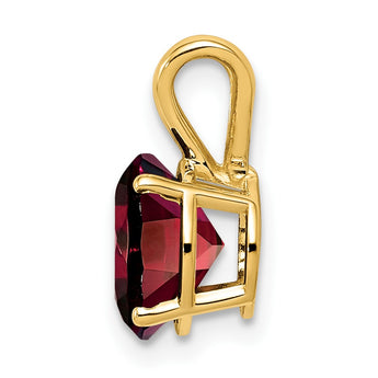14K 8mm Garnet pendant - Birthstone Company