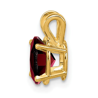 14K 7x5mm Oval Garnet pendant - Birthstone Company