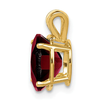 14K 9x7mm Oval Garnet pendant - Birthstone Company