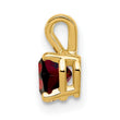 14K Garnet Diamond pendant - Birthstone Company