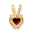 14K Garnet Diamond pendant - Birthstone Company