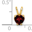 14K Garnet Diamond pendant - Birthstone Company