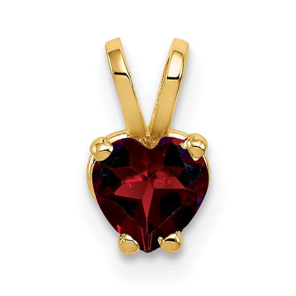 14K Garnet Diamond pendant - Birthstone Company